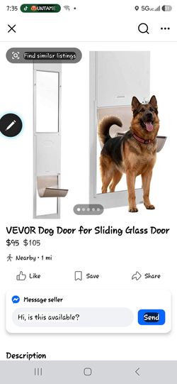 VEVOR Dog Door for Sliding Glass Door
