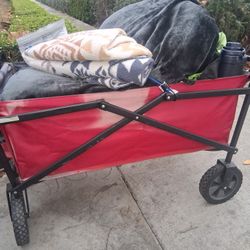 Red Coleman Canvas Pull/Push Wagon