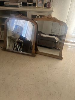 Gold Ornate Overmantel Mirrors – Set of 2