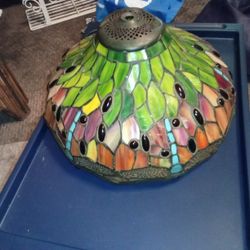 Tiffany Lead Stained Glass Lamp Shade -- Vintage