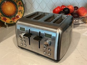Stainless Steel 4-slice Digital Toaster
