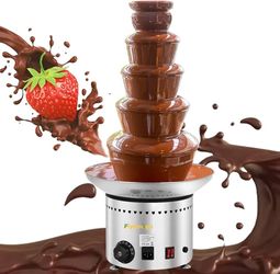 Commercial Chocolate Fountain 5 Layers 18Lbs Large Chocolate Fondue Tower