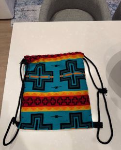 Southwestern boho woven backpack