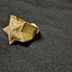 Ice Out Star Pinky Ring 