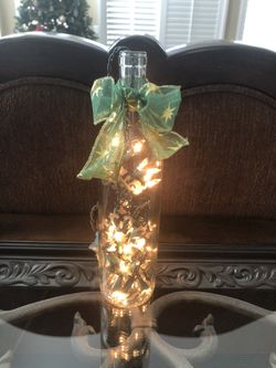 Lighted Bottle Christmas Decoration