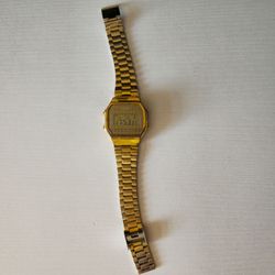 Vintage Casio Gold Digital Watch A159W - Retro Alarm Chrono - Fully Functional