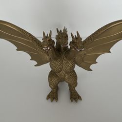King Ghidorah Godzilla Figure Toho Bandai 2005 6.5” Damaged