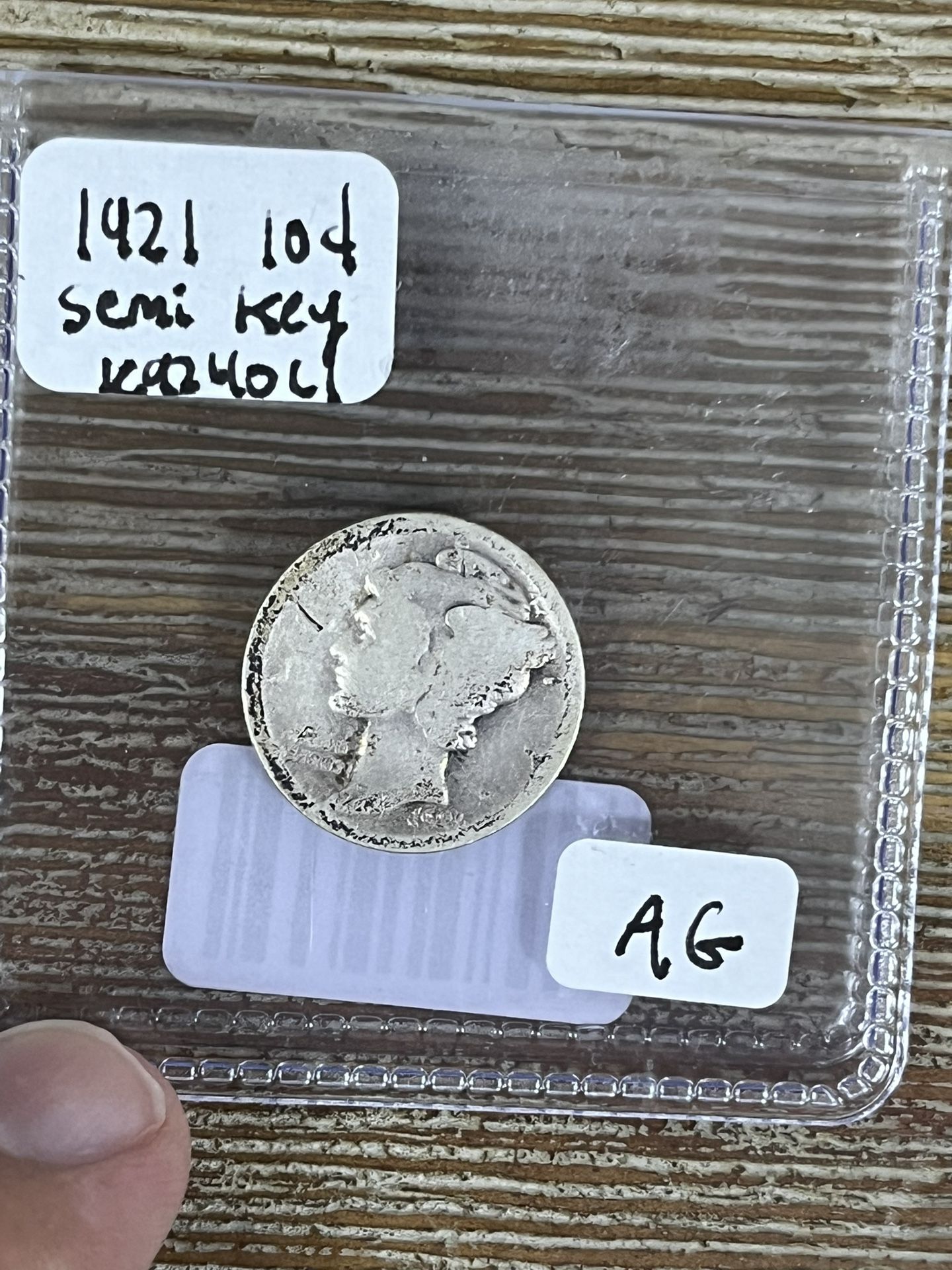 Mercury Dime Silver 1921 Philly Semi Key Coin