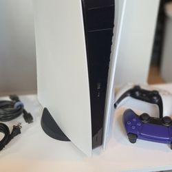 PS5 Disc Version w/ Extra Controller, Upgraded Memory & All Cables