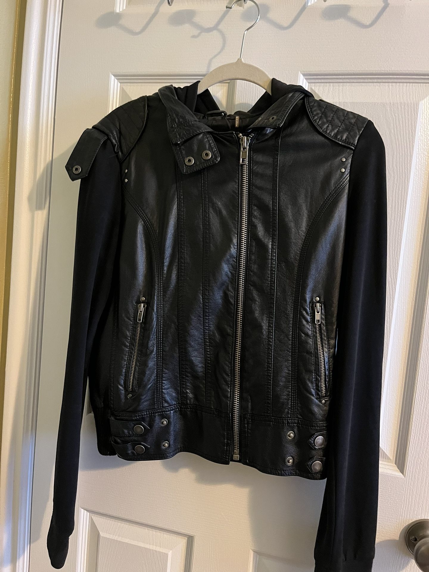 Black Rivet Leather Jacket 