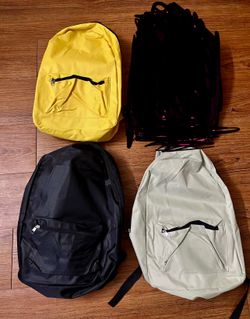 New Backpacks (Black , Yellow and Light Gray ).Each 4$ All 3 for 10$