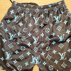 💯 PREMIUM CUSTOM DESIGNER MESH SHORTS LV SUPREME. 