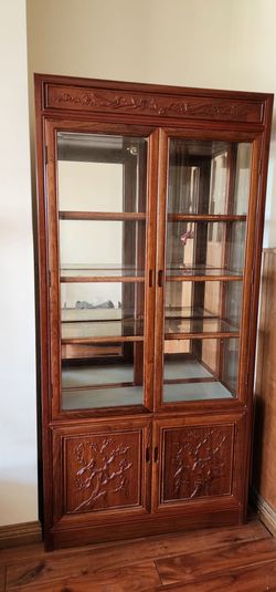 Rose/Red wood Cabinet like new