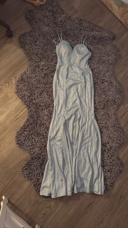 Brand new size 5 sparkle light blue never used prom dress