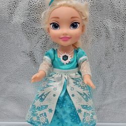 Disney Frozen Posable ELSA Doll 14" Sings in English & Spanish & Lights Up