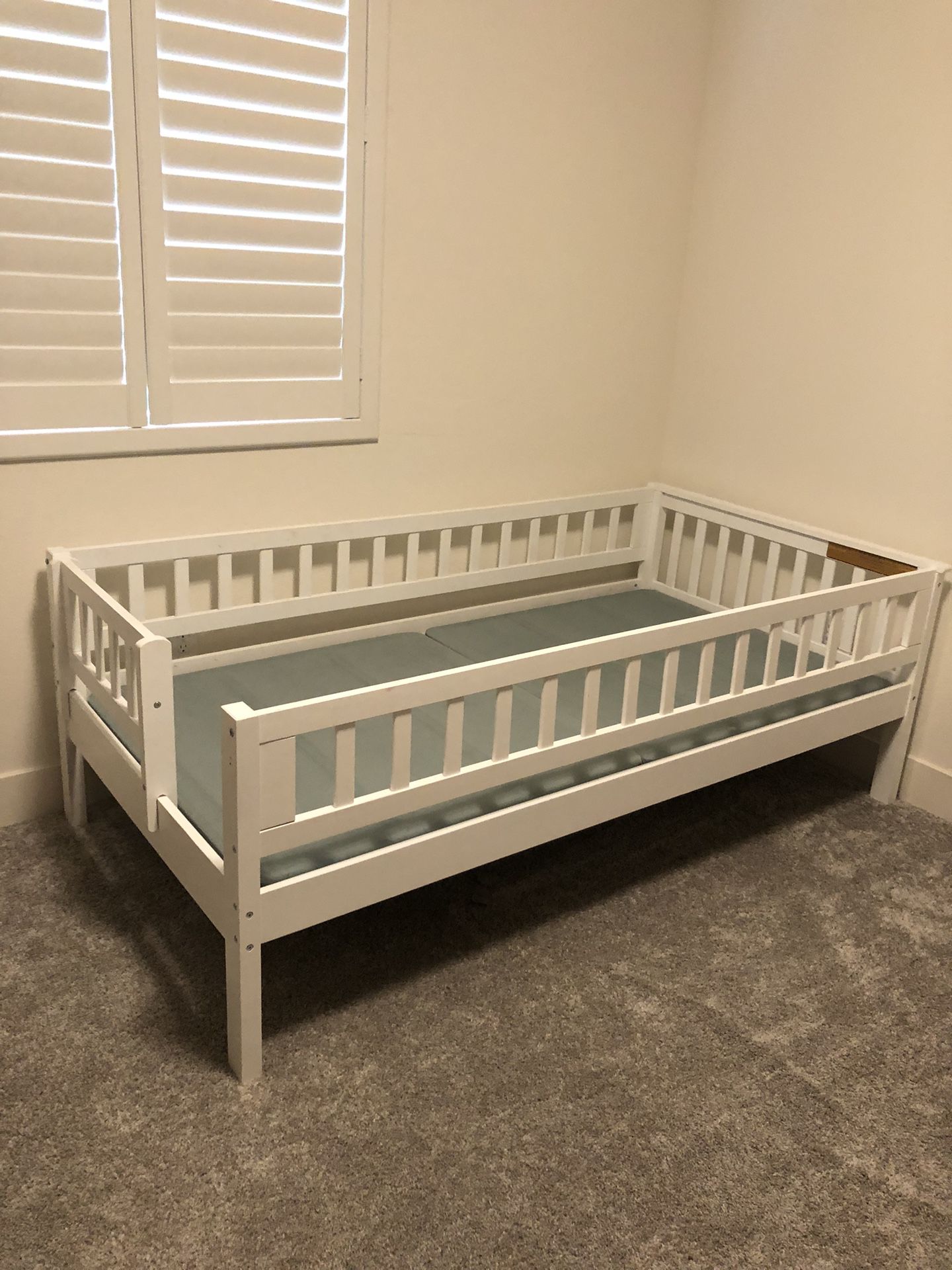 White Twin Size Bed Frame