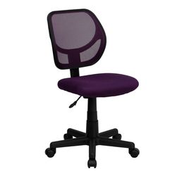 Flash Furniture WA-3074-PUR-GG Swivel Task/Computer Chair W/ Low Back Purple