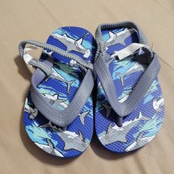 Toddler Boy Shark Sandal Size 6-7 New