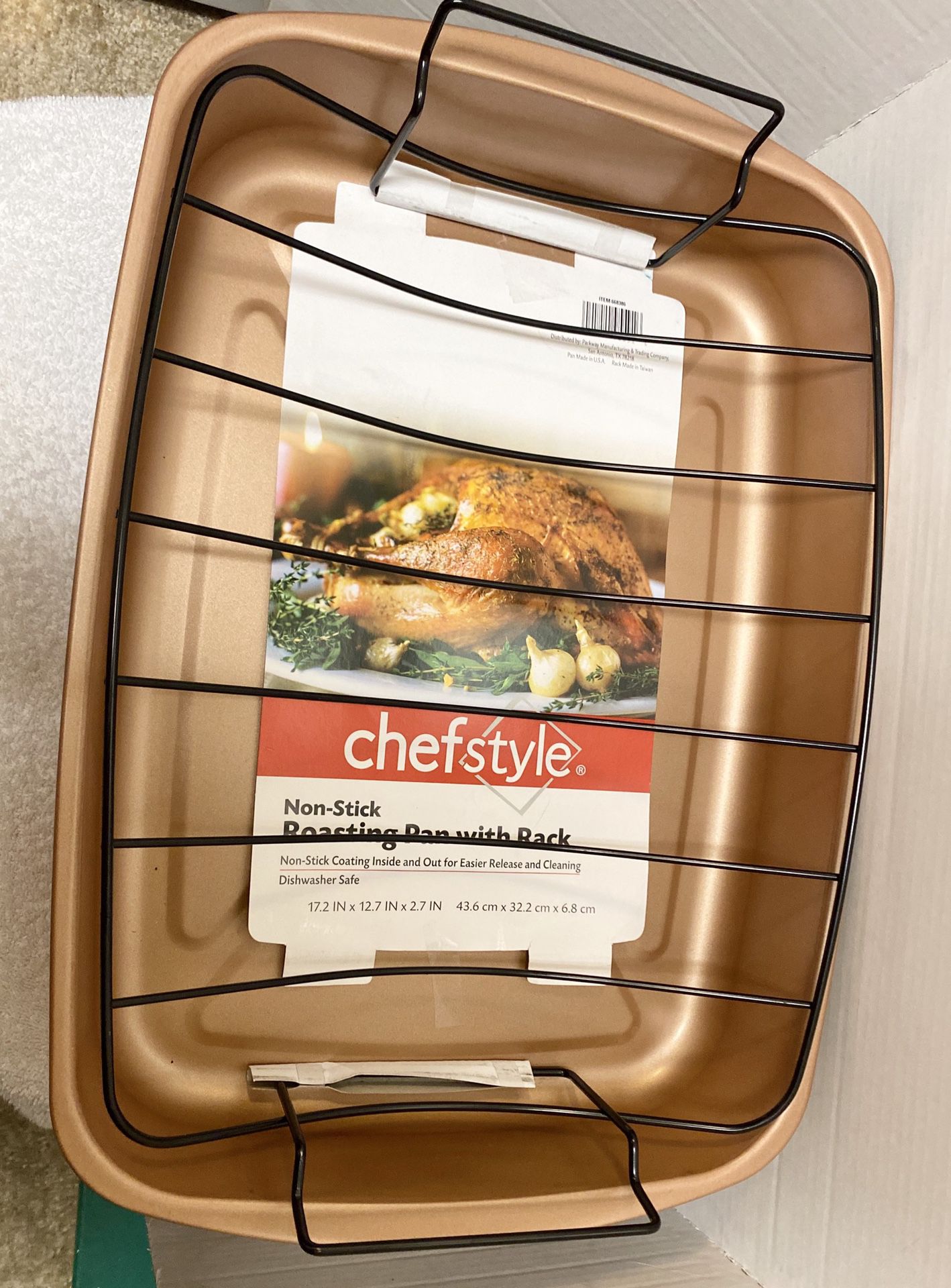 Copper Chef style Non-stick Roasting Pan with Rack