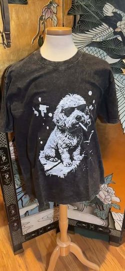 Golden doodle, smoking L T-Shirt