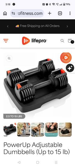 Dumbbells 2.5 lbs to 15 lbs