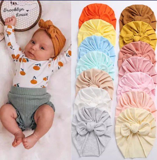 Baby beanie hats made out of cotton
