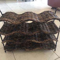 Wicker Wine Rack 