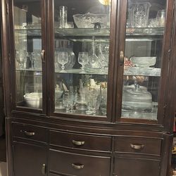 China cabinet and Table With  6 Chairs