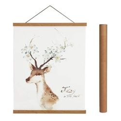 Magnetic Poster Hanger Frame 24 Teak Wood for 24x36 24x32 24x18 Canvas Artwork Print