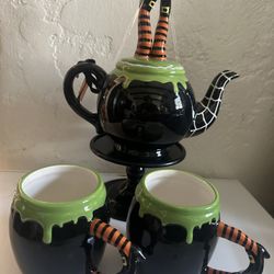 Grace Teaware Halloween Witch's Cauldron Teapot, Multicolor, 36oz