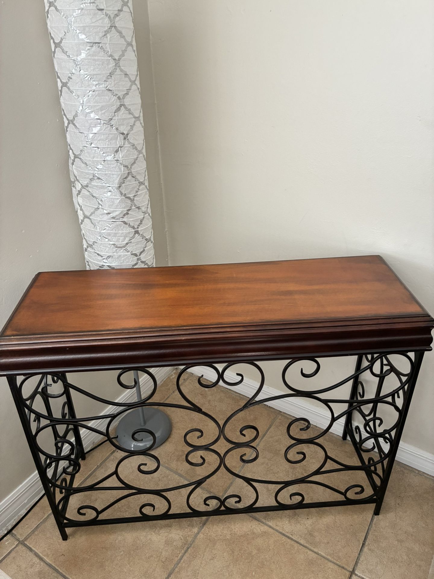 Living Room Metal + Wood Console Table