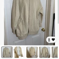 Vintage Mon Repos Size Large 100% Alpaca Sweater/Cardigan Women Unique Stunning