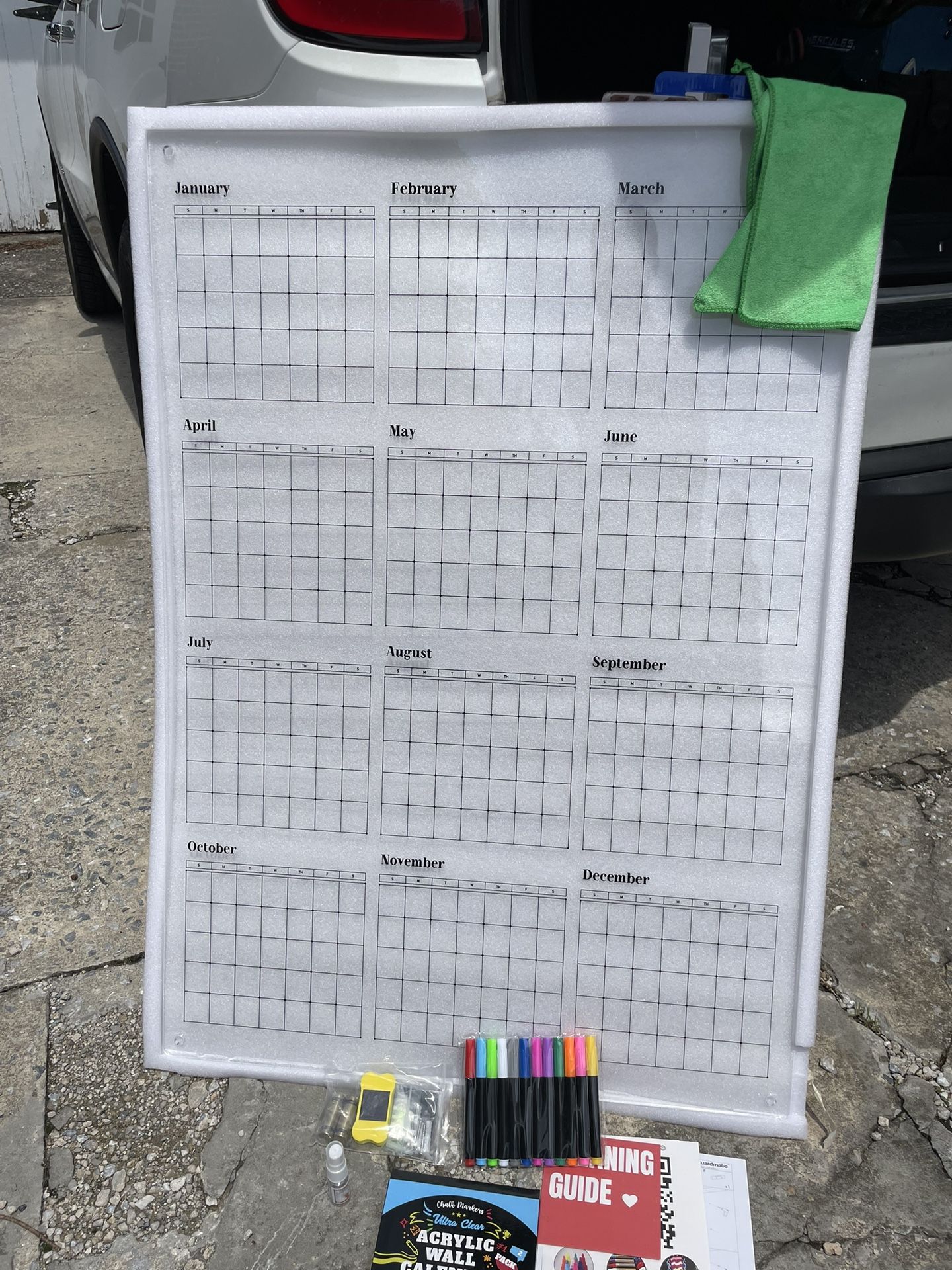 BRAND NEW - Never used - Perfect condition. Large 12-month wall calendar