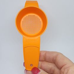 New Old Stock ~ Tupperware Small Sifter/Tea Steeper Strainer - #879-6 MCM Orange