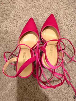 MUST GO! Dream Pairs Hot Pink Pointed Toe Heels Size 7.5