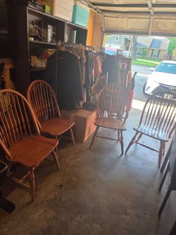 Wooden dining chairs
