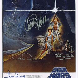 Star Wars Signed Movie Poster 