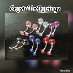 Crystal belly rings