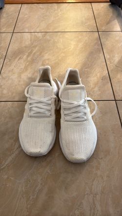 Adidas White Knit Low-Top Sneakers