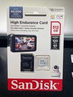 SanDisk 512GB SD Card High Endurance Video Card