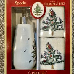 SPODE CHRISTMAS TREE 3 PIECE SET 