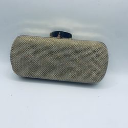 Gold Metal Clutch With Chain