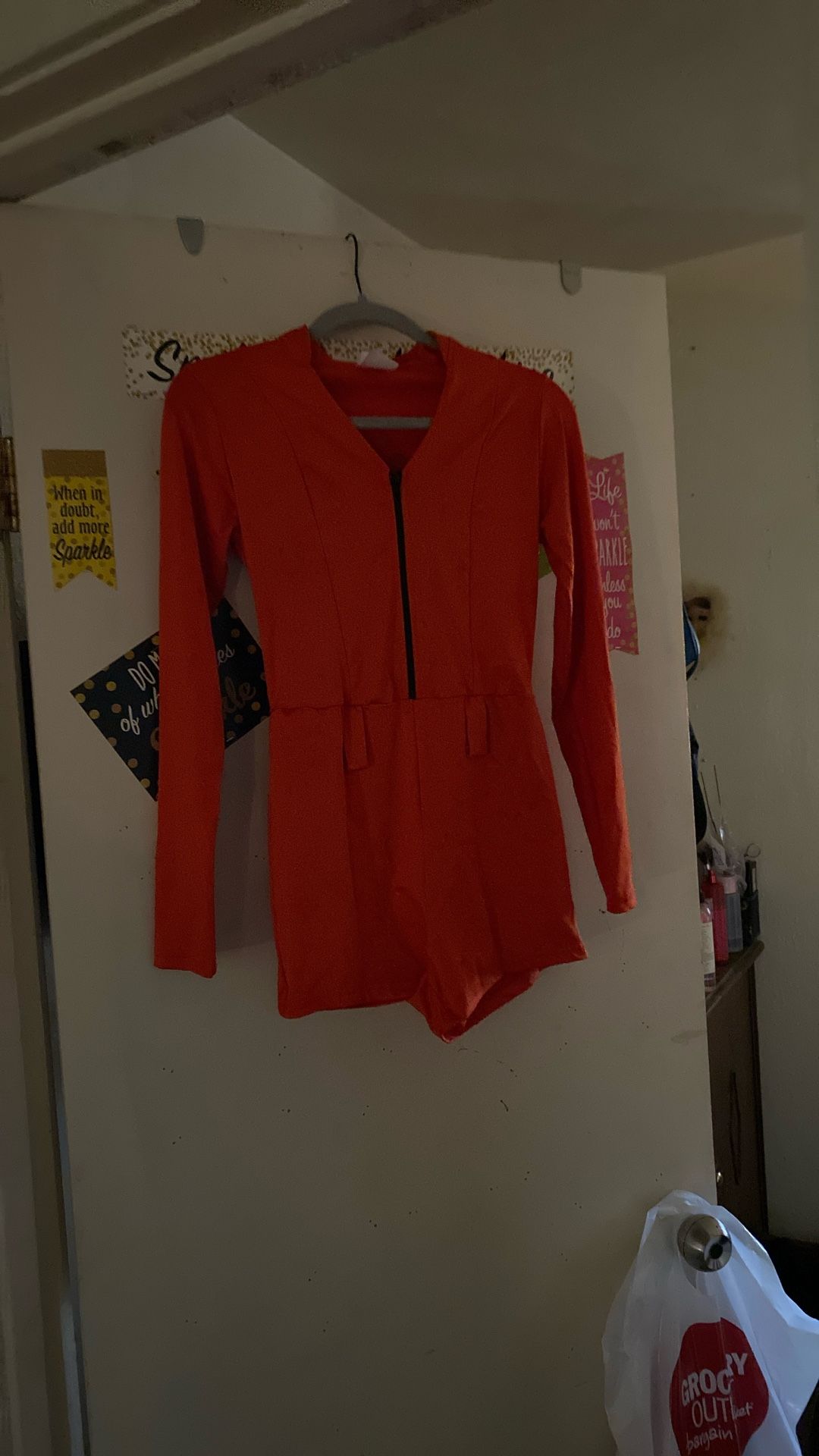 Sexy inmate costume-shorts With Long Sleeves