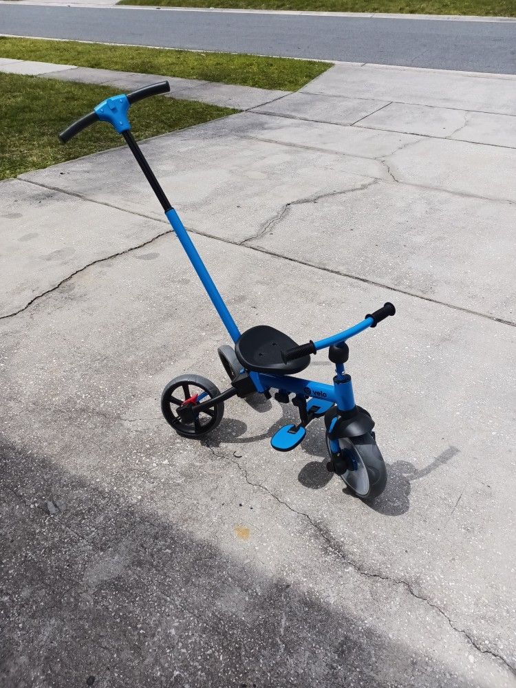 Kids Tricycle With Training Pole Like. New. Very. Good. To. Take. The. Kids For. A. Ride. And. Teaching. How. To. Ride