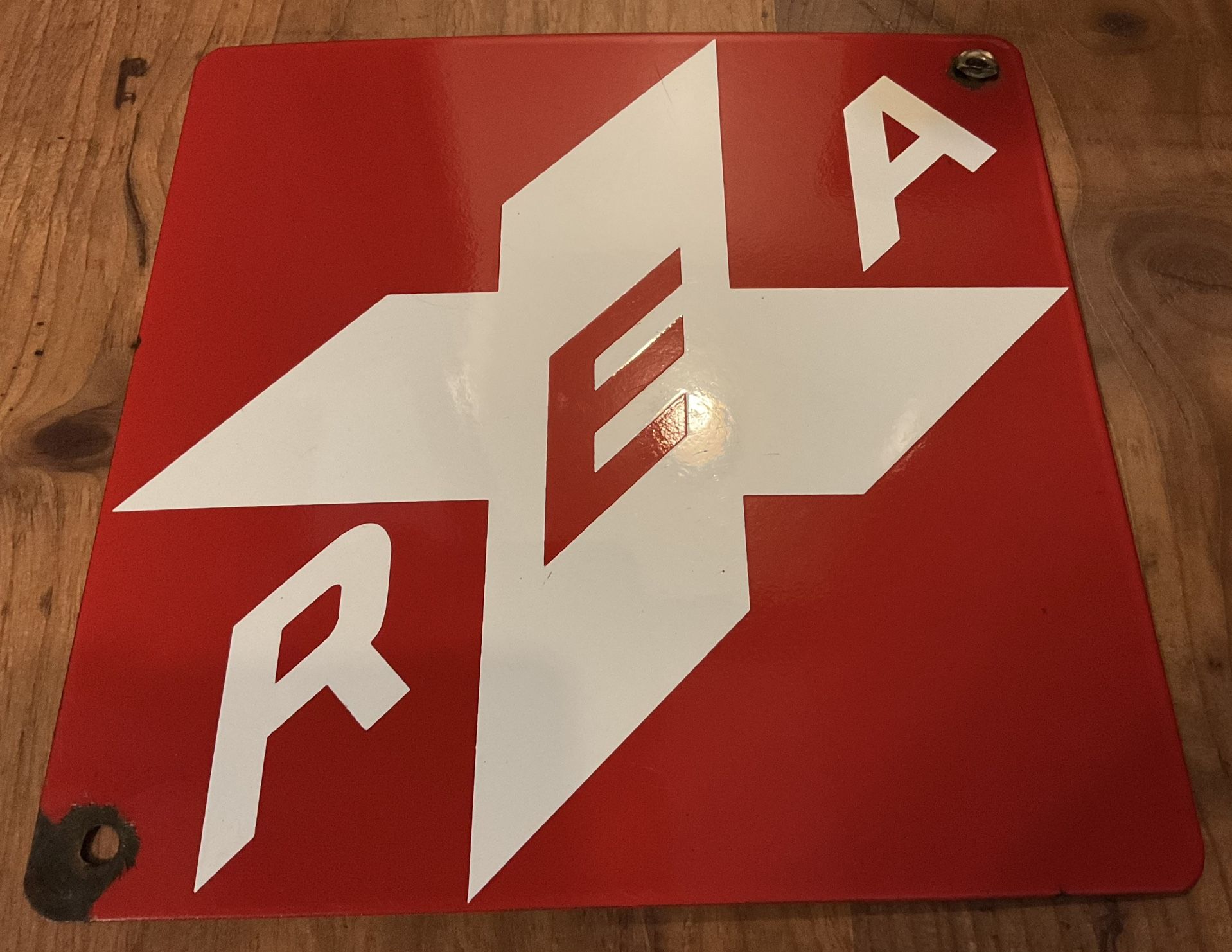 VINTAGE RAILWAY EXPRESS AGENCY PORCELAIN SIGN. ORIGINAL.