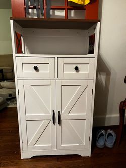 Farmhouse Storage Cabinet with Drawers and Doors