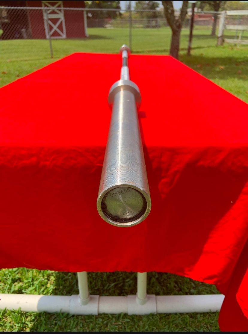 Hard To Find 7’ Stainless Steel Olympic Barbell OB86-SS