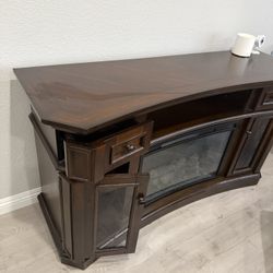 Media Console with Fireplace 