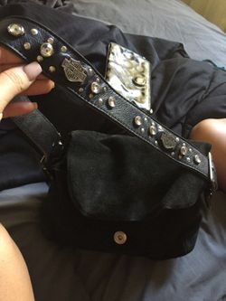 Harley Davidson purse suede
