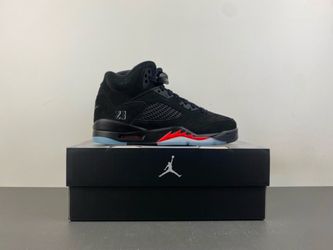 Air Jordan 5 Retro Black Red Sneakers